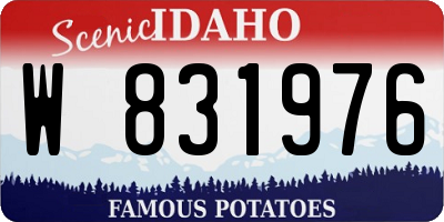ID license plate W831976