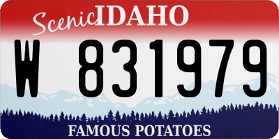ID license plate W831979
