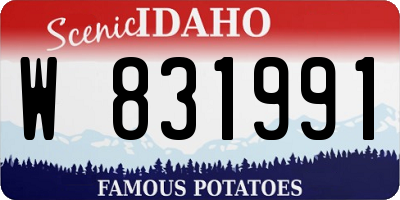 ID license plate W831991