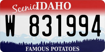 ID license plate W831994
