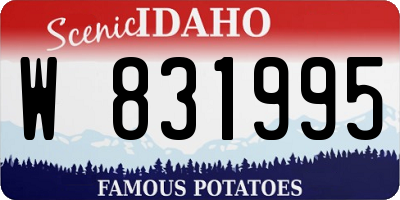 ID license plate W831995