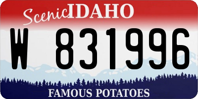 ID license plate W831996