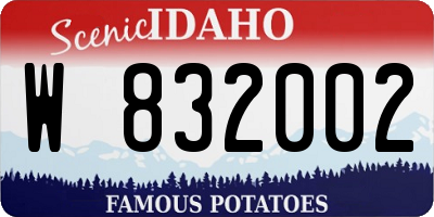 ID license plate W832002