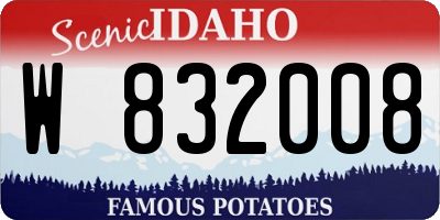 ID license plate W832008