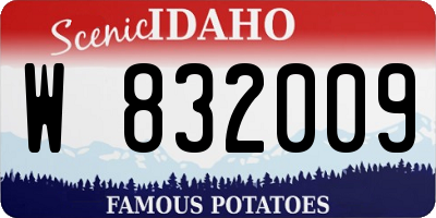 ID license plate W832009