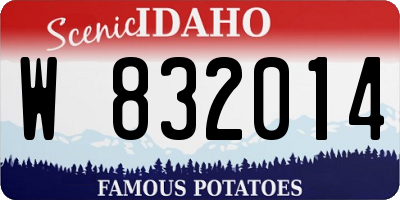 ID license plate W832014