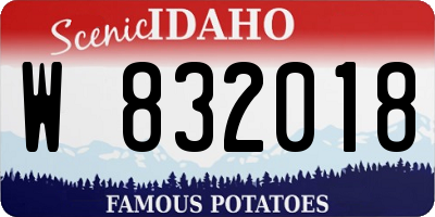 ID license plate W832018
