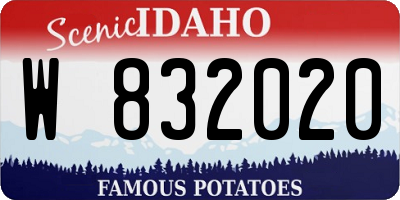 ID license plate W832020
