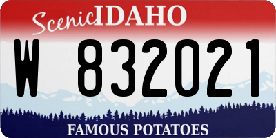 ID license plate W832021
