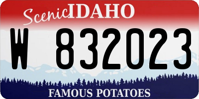 ID license plate W832023