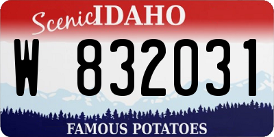 ID license plate W832031