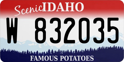 ID license plate W832035