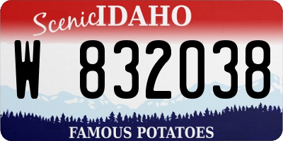 ID license plate W832038