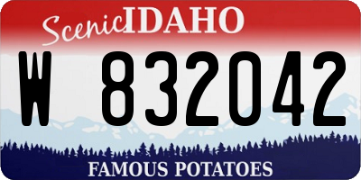 ID license plate W832042