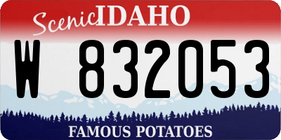 ID license plate W832053