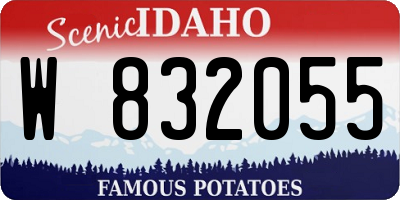 ID license plate W832055