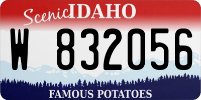 ID license plate W832056