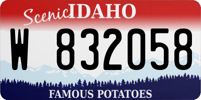 ID license plate W832058