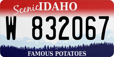 ID license plate W832067