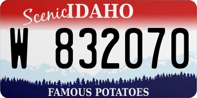 ID license plate W832070