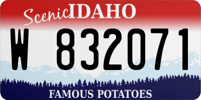 ID license plate W832071