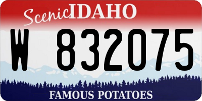 ID license plate W832075