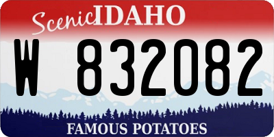 ID license plate W832082