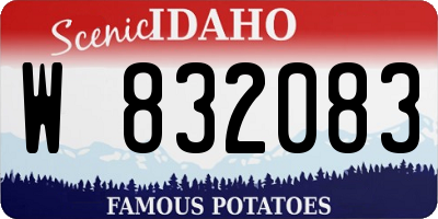 ID license plate W832083