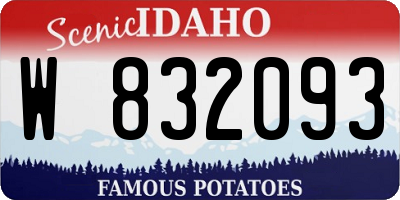 ID license plate W832093