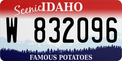 ID license plate W832096