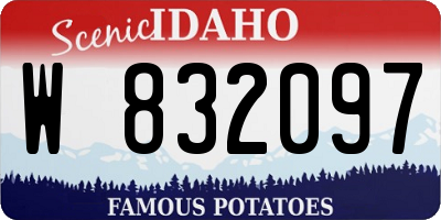 ID license plate W832097