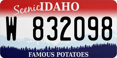 ID license plate W832098