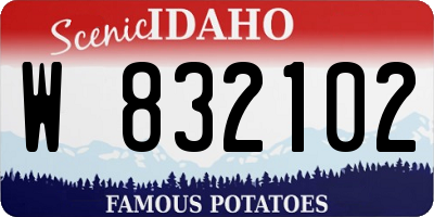 ID license plate W832102