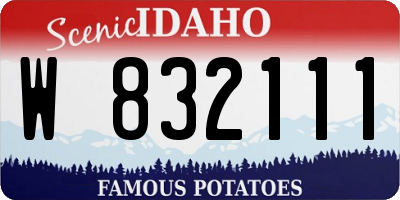 ID license plate W832111