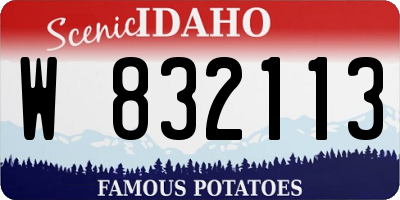 ID license plate W832113