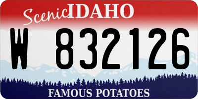 ID license plate W832126