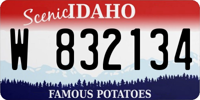 ID license plate W832134