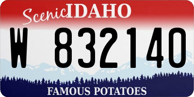 ID license plate W832140