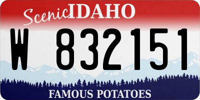 ID license plate W832151