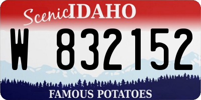 ID license plate W832152