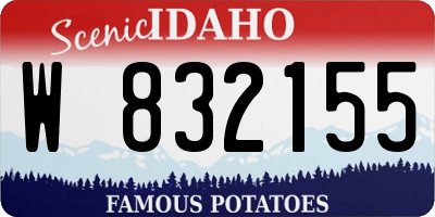 ID license plate W832155