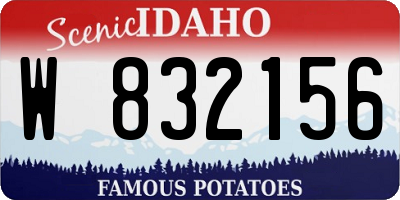 ID license plate W832156