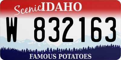 ID license plate W832163