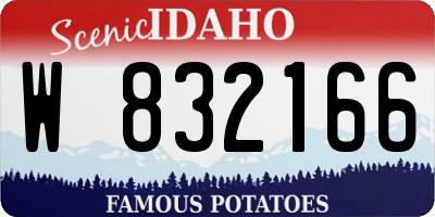 ID license plate W832166