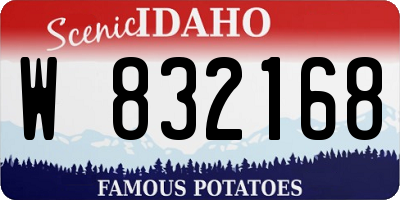 ID license plate W832168