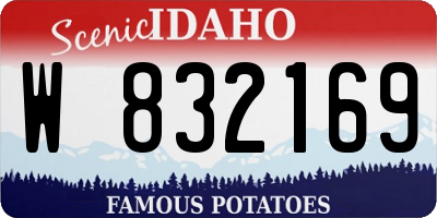 ID license plate W832169