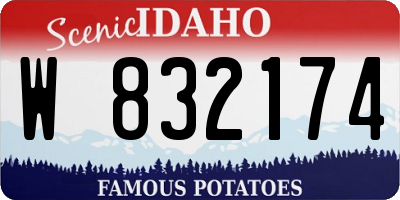 ID license plate W832174