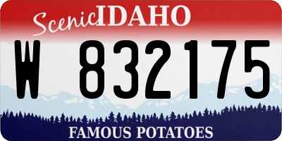 ID license plate W832175