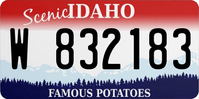 ID license plate W832183
