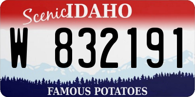 ID license plate W832191